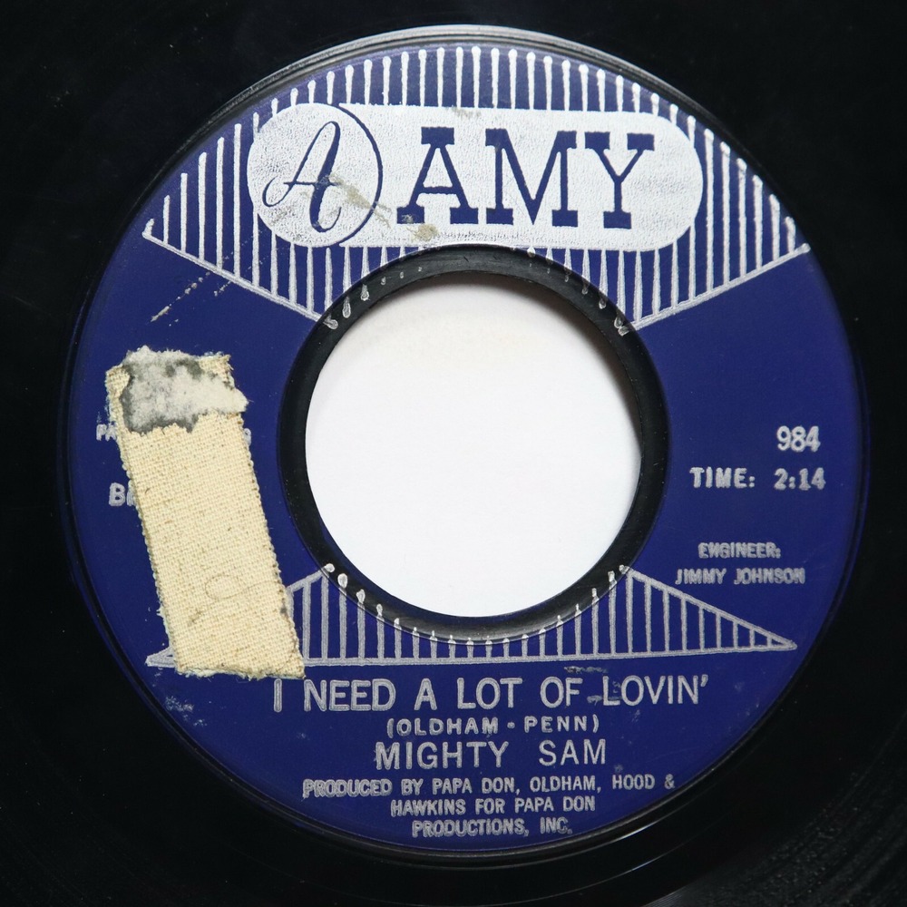 MIGHTY SAM - I NEED A LOT OF LOVIN' / TALK TO ME, TALK TO ME -‎ SOUL 45
